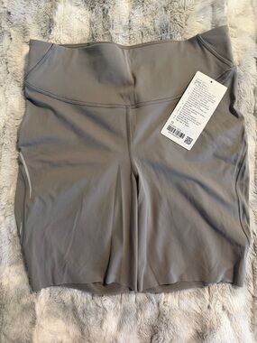 lululemon Gray Performance Leggings with Reflective Detailing